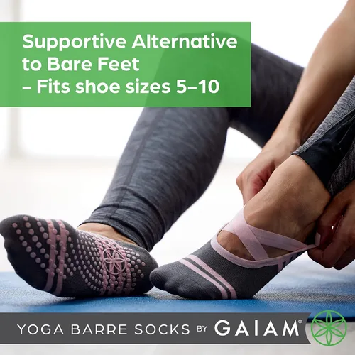 Miniatura 11 de Gaiam Grippy Studio Yoga Socks for Extra Grip in Standard or Hot Yoga