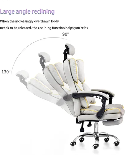 Miniatura 5 de Silla de oficina, silla de escritorio, silla de computadora, silla de computadora rosa, silla de oficina ergonómica, silla de oficina de cuero, Negro