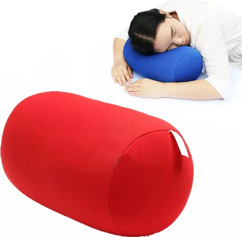 Miniatura 6 de ASkinds Almohada ortopédica de espuma viscoelástica para cuello cilíndrico redondo de microcuentas, 7 x 12 pulgadas