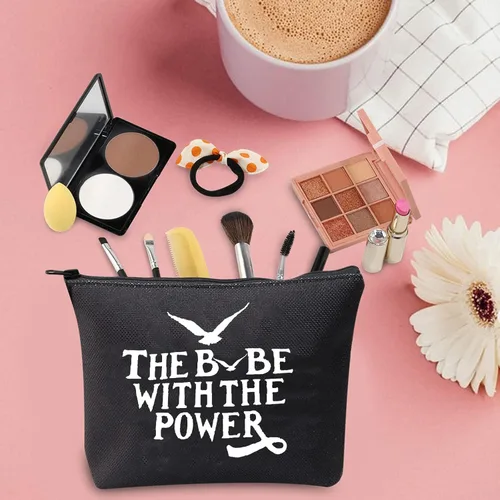 Miniatura 5 de TSOTMO Mercancía de la película inspirada en la bolsa de cosméticos de la película para los fanáticos Bolsa de maquillaje feminista, Negro, Power Blk