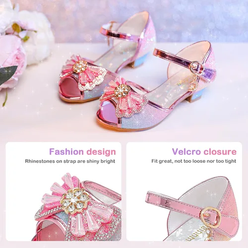 Miniatura 4 de Osinnme - Sandalias de boda para niña pequeña y grande