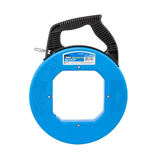Miniatura 6 de Ideal Industries INC. 31-059 Cinta de pescado de acero azul - 50 pies Cinta de pescado de acero azul con gancho formado y estuche Tuff-Grip Pro
