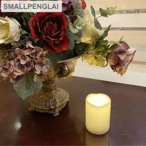 Miniatura 3 de Paquete de 1 vela de pilar sin llama para exteriores con control remoto y temporizador, impermeable, funciona con pilas, juego de velas LED
