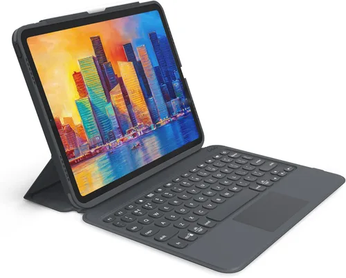 Miniatura 18 de ZAGG Pro Keys - Funda desmontable y teclado inalámbrico para Apple iPad de 10.2 pulgadas (Gen 9, 8, 7) - Emparejamiento Bluetooth, teclas