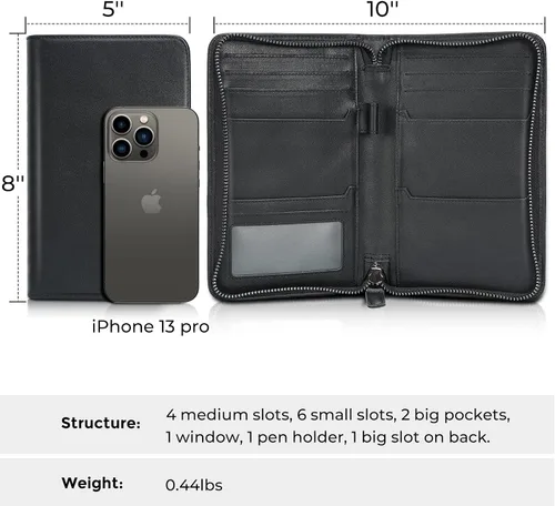 Miniatura 5 de Cartera de viaje para pasaporte, funda de cuero para pasaporte, cartera de pasaporte para hombres, soporte para pasaporte familiar para 4, funda