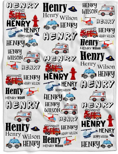 Miniatura 25 de Manta personalizada de camión de bomberos para bebé, manta de forro polar, manta de hitos para bebé, manta mensual de hitos para bebé, manta de Hito