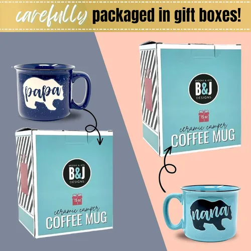 Miniatura 5 de Nana y Papa Oso Linda Taza de Café de 15 oz para Abuela, Anciana - Regalos para Abuela, Día de la Madre, Día del Padre, Navidad, Cumpleaños