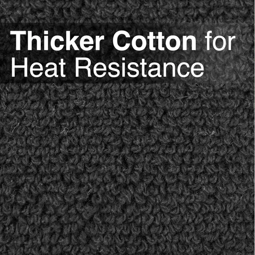 Miniatura 3 de RITZ Agarradera de olla y salvamanteles de rizo: Resistente al calor sin igual, duradera 100% algodón – Diseñado ergonómicamente para un agarre Negro