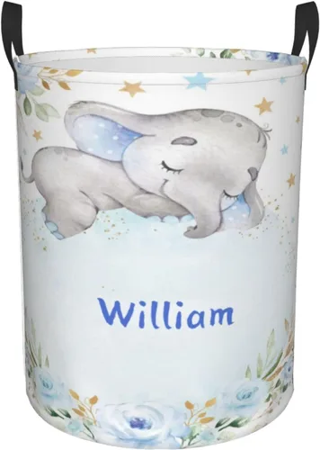 Miniatura 22 de Cesta de lavandería personalizada con nombre, plegable, impermeable, con asas, para ropa de dormitorio, juguetes Opción 4