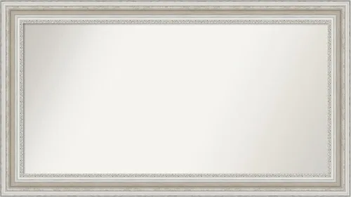 Miniatura 229 de Amanti Art Espejo de baño plateado para sobre el fregadero, 26 x 26 pulgadas, espejo cuadrado de plata antigua, marco de madera tradicional mediano