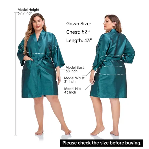 Miniatura 2 de PERFEHAIR Bata de peluquería para clientes, estilo kimono (azul)