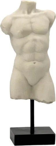 Miniatura 9 de Galt International Estatua de cuerpo de mármol de polietileno de 13.5 pulgadas con pedestal negro para decoración del hogar, escultura de dios