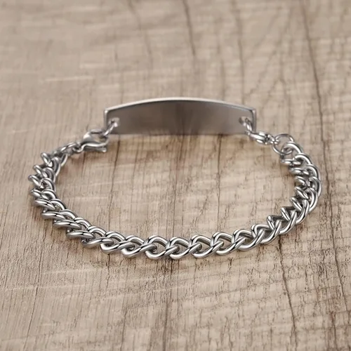 Miniatura 5 de Pulseras médicas ajustables de 7.5"-9" para mujereshombres pulseras médicas intercambiables de acero inoxidable