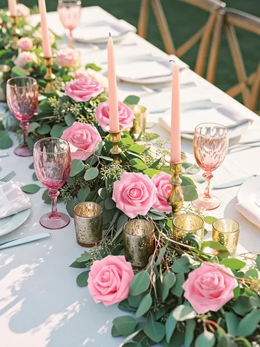 Miniatura 431 de N&T NIETING Flores artificiales, rosas artificiales de color rosa intenso, 50 piezas de flores falsas con tallo para ramos de boda DIY, centros