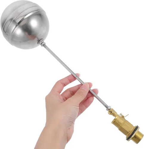 Miniatura 4 de jojofuny Válvula de flotador de rosca ajustable para tanques de agua Válvula de control de aleación de metal de cierre automático para el hogar