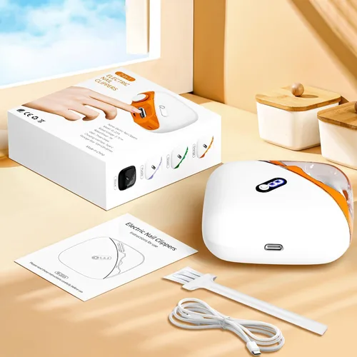 Miniatura 8 de Cortaúñas eléctrico, cortaúñas eléctrico de 3 velocidades, recortadora de uñas eléctrica automática 2 en 1, herramienta de cuidado de uñas con luz
