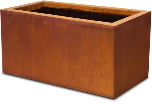 Miniatura 43 de Kante Macetero rectangular de hormigón de 23.2 pulgadas de largo, macetas grandes para interiores y exteriores con orificio de drenaje y tapón