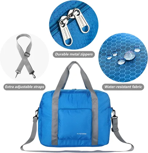 Miniatura 2 de F.FETIVIN Bolsa de viaje para artículos personales de 18 x 14 x 8 pulgadas para Spirit Airlines, bolsa de lona ligera impermeable para gimnasio