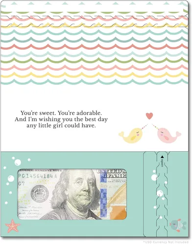 Miniatura 77 de Tarjeta de boda, con dos aperturas de tira para desgarrar, con ventana de plástico transparente que deja ver dinero, cheques o tarjetas de regalo