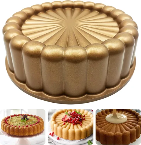 Miniatura 9 de Molde para Tartas Charlotte de Aluminio Accesorios de Cocina Decoración Redonda Navidad Boda Familiar 3D Molde para Tartas Charlotte