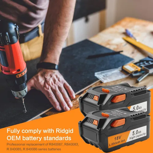 Miniatura 7 de Labtec Reemplazo de batería de litio R840087 18V 6000mAh para RIDGID 18V R840083, R840085, R840086, R840087, R840089, AC840085, AC840086, AC840087P