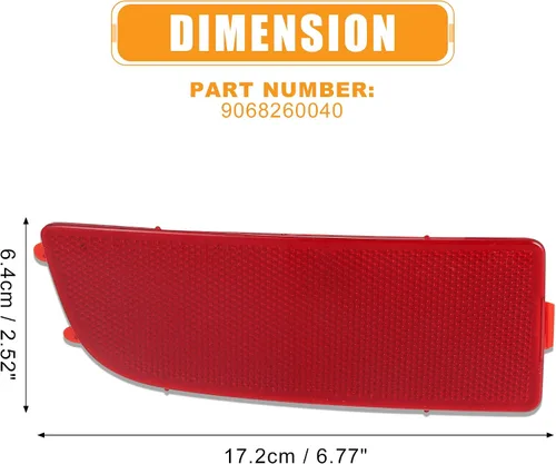 Miniatura 3 de X AUTOHAUX Parachoques delantero izquierdo reflector lateral marcador para Mercedes-Benz Sprinter 250 350 2006-2016 9068260040 reemplazo ámbar