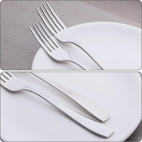 Miniatura 3 de Tenedores de cena de acero inoxidable de 12 piezas, tenedores de mesa, 8.07 pulgadas