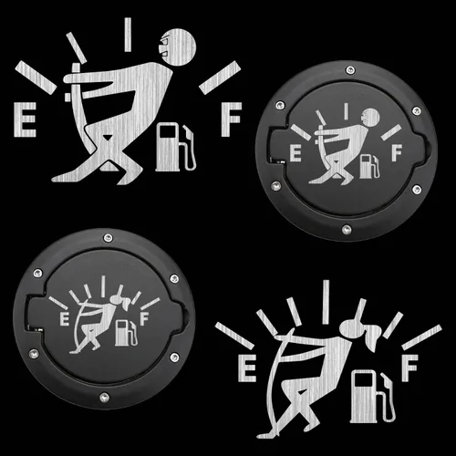 Miniatura 20 de 2 calcomanías divertidas para automóvil, calcomanías vacías para medidor de gas, gráficos de alto consumo de gas, calor y resistente al agua, no se