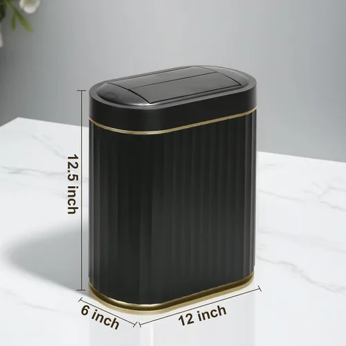 Miniatura 2 de SYNCVIBE Basurero de Baño con Tapa Butterfly de 2 Galones con Sensor, Bote de Basura Impermeable IPX5, Papelera Delgada Automática, Papelera Bajo
