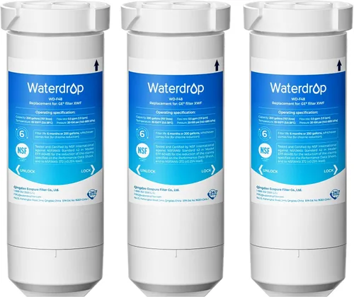 Miniatura 12 de Waterdrop XWF Reemplazo para refrigerador GE® XWF, filtro de agua GE® XWF, WR17X30702, 4 filtros (No XWFE®, sin chip)