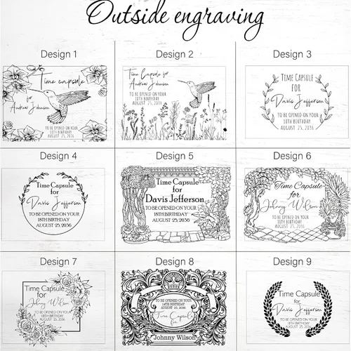 Miniatura 4 de Cápsula del primer cumpleaños: Cofre de recuerdo personalizado para tu revelación de cumpleaños 18, archivista de memorias, tesoro de hitos