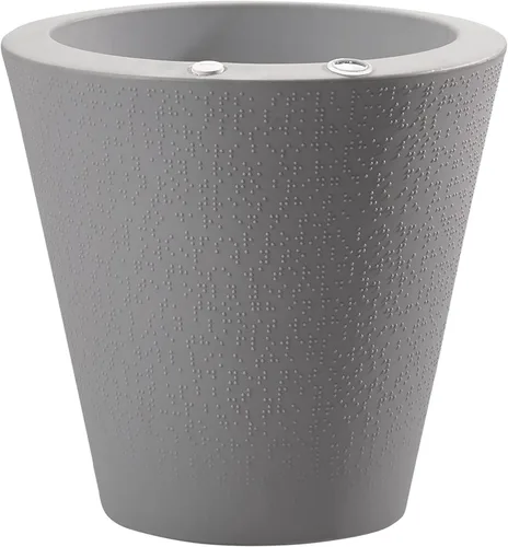 Crescent Garden Maceta de autorriego para interiores y exteriores, negro caviar, 16 pulgadas, 20", Ceniza Fresno