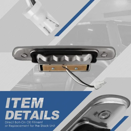Miniatura 3 de Auto Dynasty Tercera luz de freno LED compatible con Jeep Grand Cherokee WJ 1999-2004, lámpara de carga de cabina central trasera de montaje alto