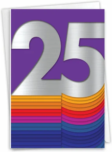 Miniatura 10 de NobleWorks Tarjeta de felicitación de 25 aniversario (compañero de trabajo) con sobre de 5 x 7 pulgadas para hombres, mujeres (1 tarjeta) 25 años