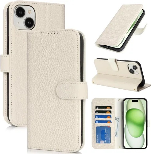 Miniatura 178 de Zouzt Funda para iPhone 11 de 6.1 pulgadas de piel auténtica con 4 ranuras para tarjetas, tarjetero con bloqueo RFID, tapa magnética, función atril
