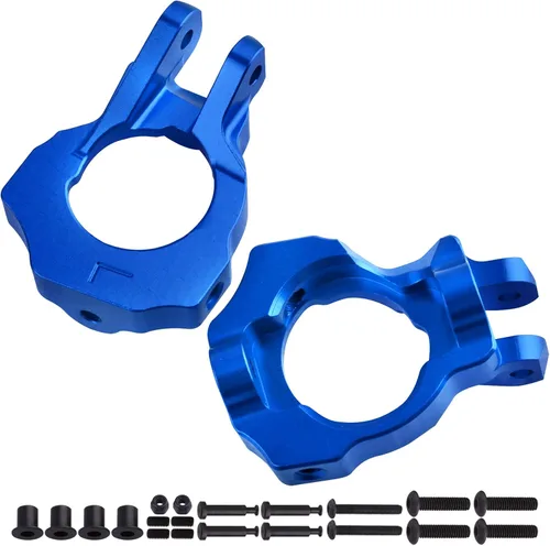 Miniatura 3 de Juego de husillo delantero y portador de aluminio para 1/10 Losi Tenacity Todo: Nudillos de dirección y concentradores C para actualizaciones Azul