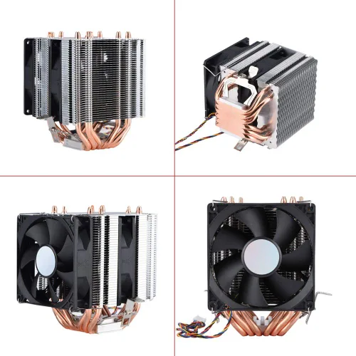Miniatura 4 de Enfriador silencioso de CPU 800-2200 revoluciones/minuto CPU Cooler 6 Heatpipe disipación de calor adecuado para AMD, Intel 775, 1150, 1151, 1155