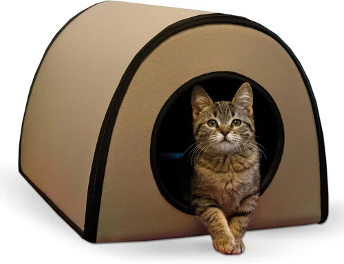 Miniatura 11 de K&H Manufacturing refugio termo para gatos, Gris
