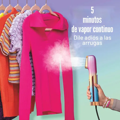 Miniatura 6 de CHI VIBES - Vaporizador de mano para ropa, tela y cortinas, 5 minutos de vapor continuo, removedor de arrugas portátil para el hogar y viajes