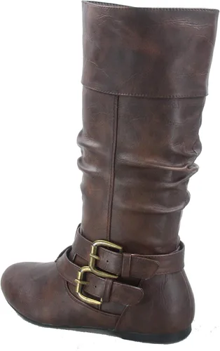 Miniatura 3 de Forever Sonny-54 - Botas de equitación para mujer con hebilla y puntera redonda
