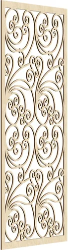 Miniatura 81 de 9 3/8"W x 24 3/8"H x 1/4"T Marilla Decorativos Paneles de Pared de Madera Calado, Abedul