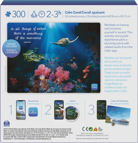 Miniatura 6 de Rompecabezas de 300 piezas para relajación, alivio del estrés y elevación del estado de ánimo, para adultos y niños a partir de 8 años, coral Coral