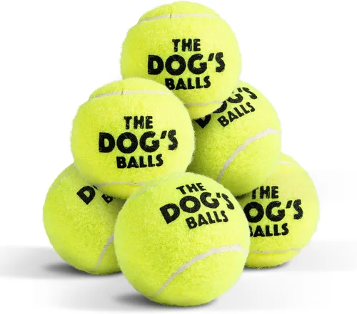 Miniatura 11 de The Dog's Balls Pelotas de tenis para perros para perros, color azul, paquete de 12 pelotas de fieltro no abrasivas, núcleo de goma resistente