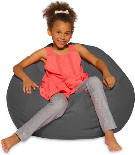 Miniatura 19 de Posh Creations - Sillón puff para niños, adolescentes y adultos, incluye funda extraíble y lavable a máquina, tamaño mediano de 27 pulgadas, lona