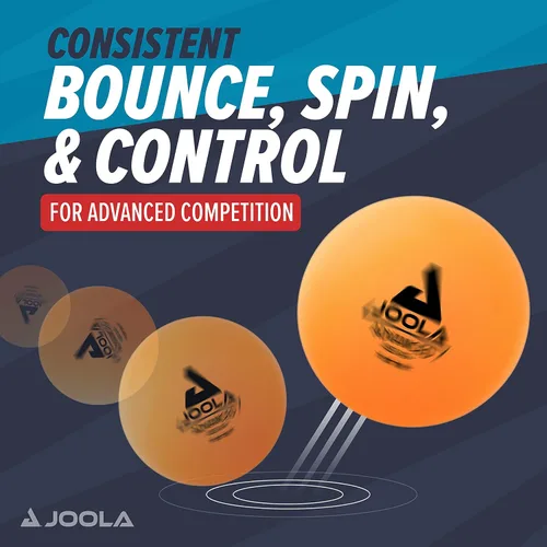 Miniatura 4 de JOOLA Training 3 Star - Pelotas de tenis de mesa paquete de 12, 60 o 120 unidades – Pelotas de ping pong a granel reglamentarias de 1.58+ pulgadas