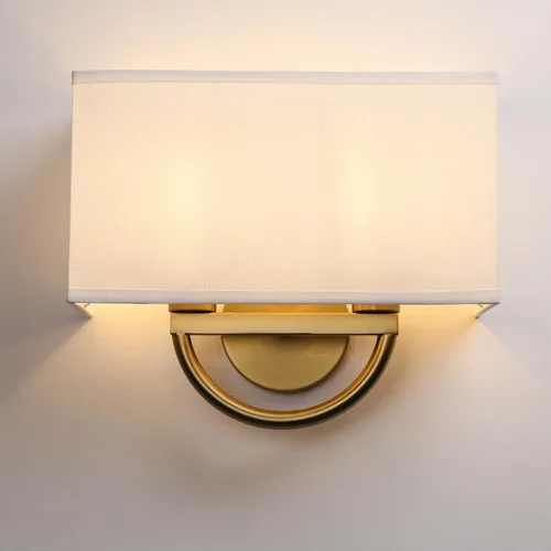 Apliques de pared industriales de 2 luces con pantalla de tela blanca, lámparas de pared vintage de doble cabezal, decoración para pasillo,