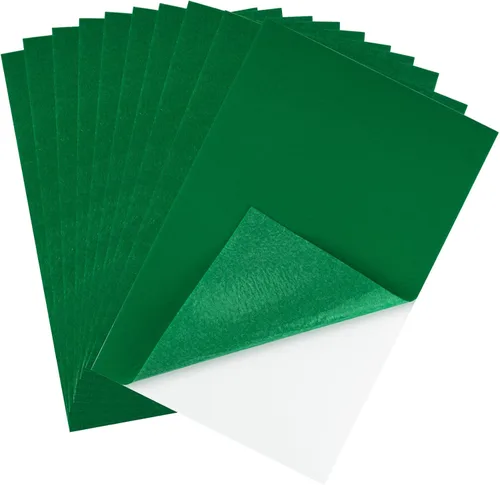 Miniatura 18 de CHRORINE 10 hojas de tela de fieltro negro autoadhesivas de 8 x 12 pulgadas, papel de fieltro para suministros de arte y manualidades.