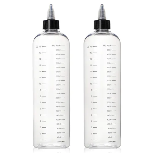 Miniatura 8 de Segbeauty Botellas de tinte para el cabello de 16.9 onzas, 2 botellas aplicadoras de color de cabello medidas recargables de 16.9 fl oz, botella