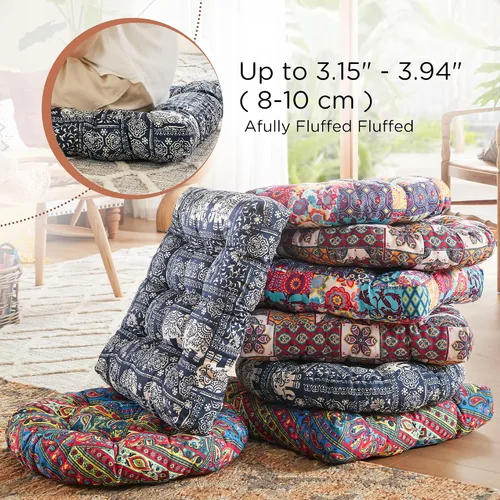 Miniatura 4 de Codi Almohada de Piso para Meditación, Almohadas Cuadradas de Asiento para Adultos y Niños, Cojín Bohemio para Yoga, Sala de Estar, Tatami, Espuma