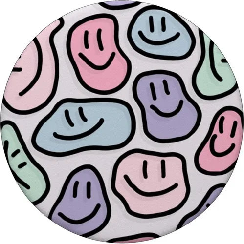 Miniatura 3 de Pastel estética trippy líquido remolino goteo sonrisa cara PopSockets estándar PopGrip